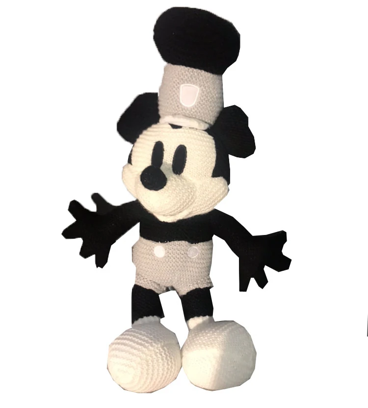 Disney Knit Plush - Steamboat Willie Mickey - 15" 1 Disney Knit Plush - Steamboat Willie Mickey - 15"