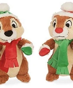 Disney Plush - Santa Chip And Dale Plush Set