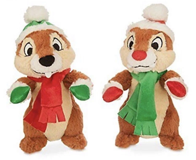 Disney Plush - Santa Chip And Dale Plush Set 1 Disney Plush - Santa Chip And Dale Plush Set