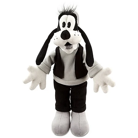 Disney Plush - Black And White Goofy Plush Toy-- 7'' H 1 Disney Plush - Black And White Goofy Plush Toy-- 7'' H