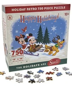Disney Jigsaw Puzzle - Happy Holidays - Santa Mickey And Friends