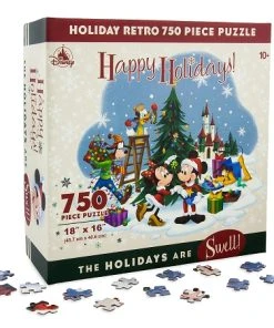 Disney Jigsaw Puzzle - Happy Holidays - Santa Mickey And Friends