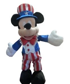 Disney Plush - Mickey Mouse - Patriotic - Red White Blue