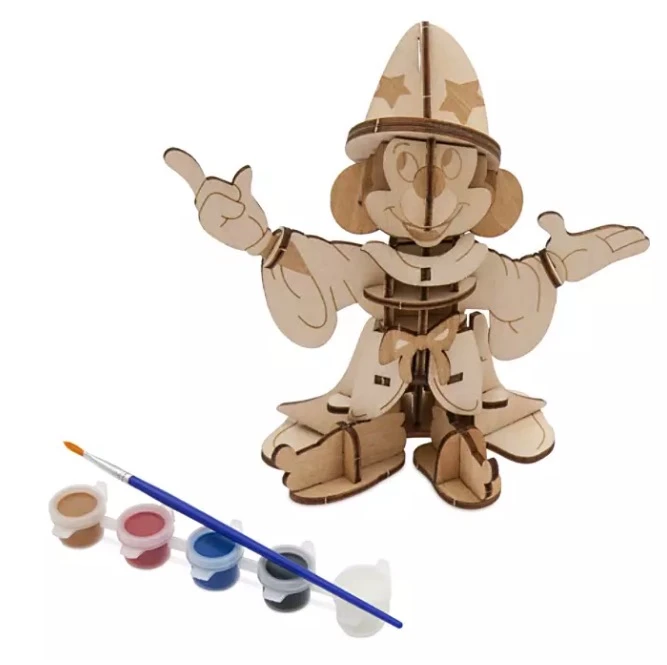 Disney Model And Paint Set - Ink & Paint - Sorcerer Mickey 3D - Wood 1 Disney Model And Paint Set - Ink & Paint - Sorcerer Mickey 3D - Wood